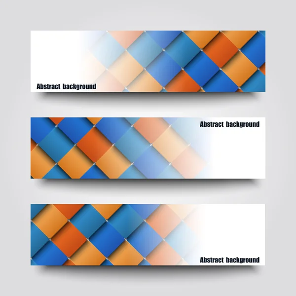 Set banner sjablonen met abstracte achtergrond. — Stockvector