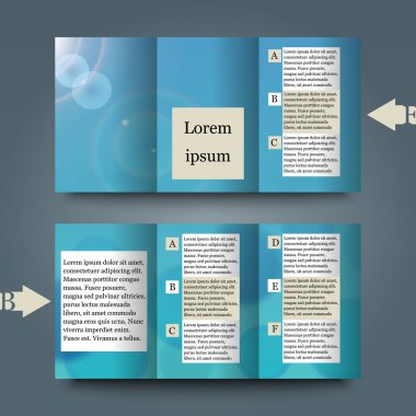 Yaz arka plan ile broşür şablonu