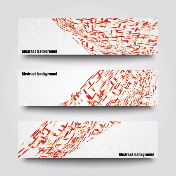 Set banner sjablonen met abstracte achtergrond. — Stockvector