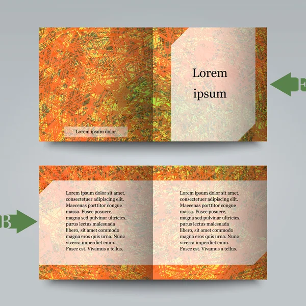 Modèle de brochure avec fond abstrait — Image vectorielle