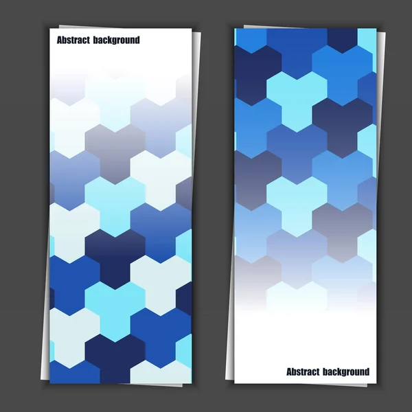 Uppsättning banner mallar med abstrakt bakgrund. — Stock vektor
