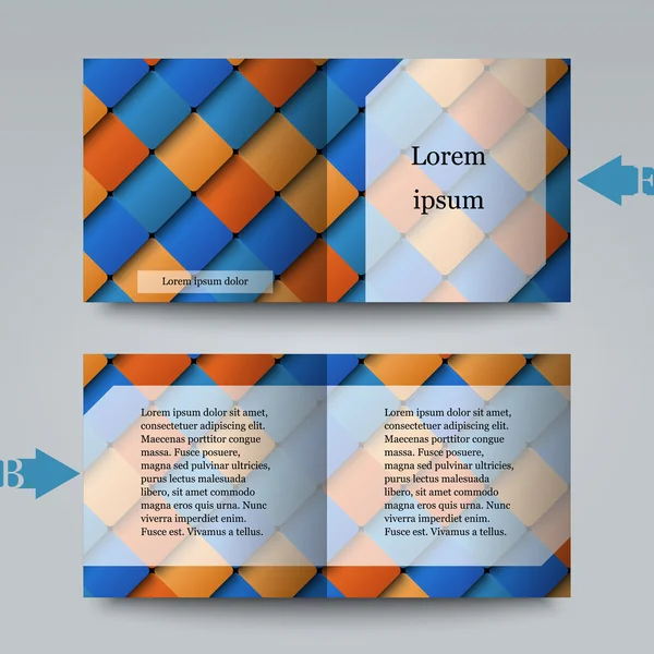 Brochure sjabloon met abstracte achtergrond. — Stockvector