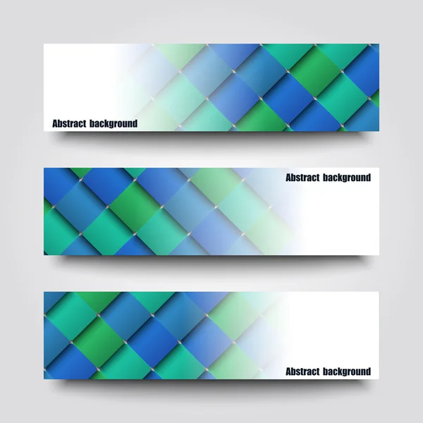 Set banner sjablonen met abstracte achtergrond. — Stockvector