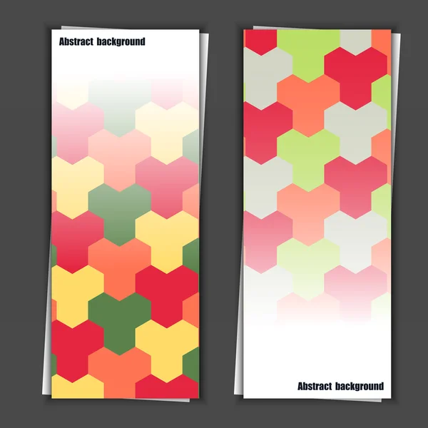 Set banner sjablonen met abstracte achtergrond. — Stockvector