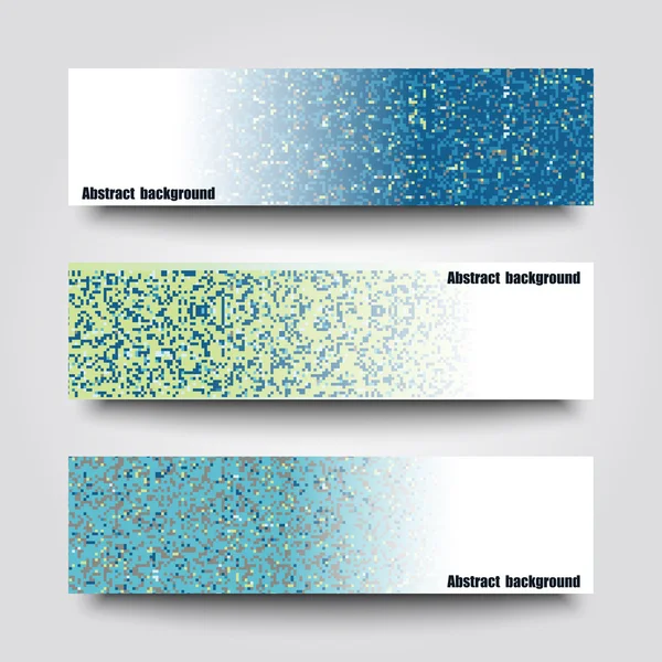 Set banner sjablonen met abstracte achtergrond. — Stockvector