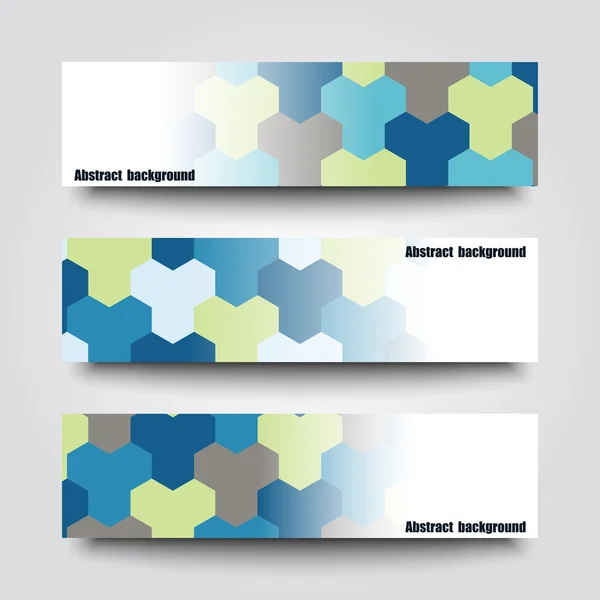 Set banner sjablonen met abstracte achtergrond. — Stockvector