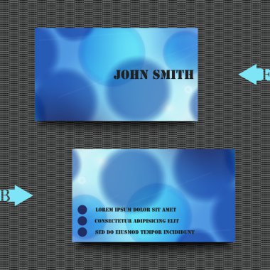 Soyut arkaplanı olan bir kartvizit şablonu. 