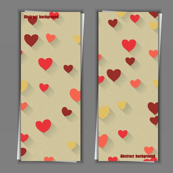 Conjunto de modelos de banner com fundo de amor . — Vetor de Stock