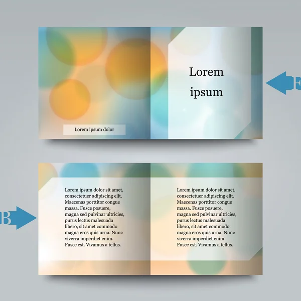 Brochure sjabloon met abstracte achtergrond. — Stockvector