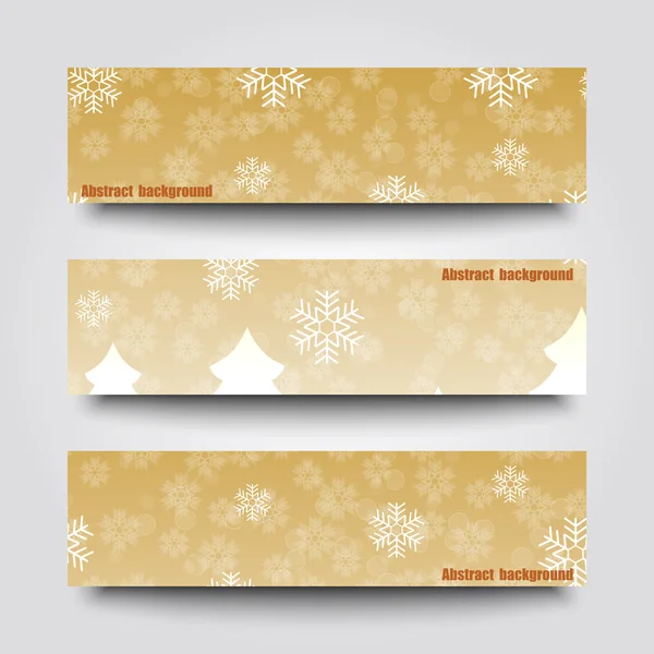 Set of banner templates with winter background. — Stock Vector