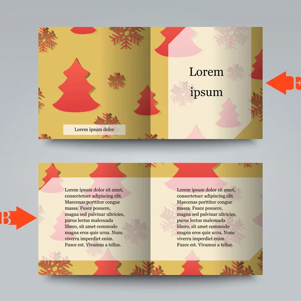 Brochure template with winter background. — Stock Vector