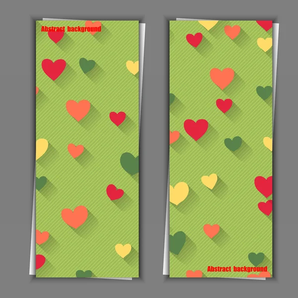 Conjunto de plantillas de banner con fondo de amor . — Vector de stock