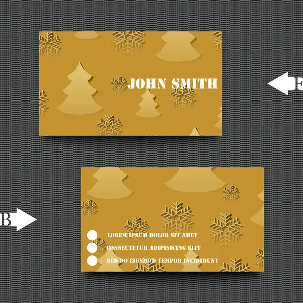 Business card template with winter background. — Stock Vector