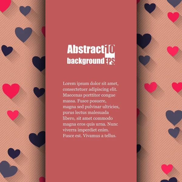 Brochure sjabloon met liefde achtergrond. — Stockvector