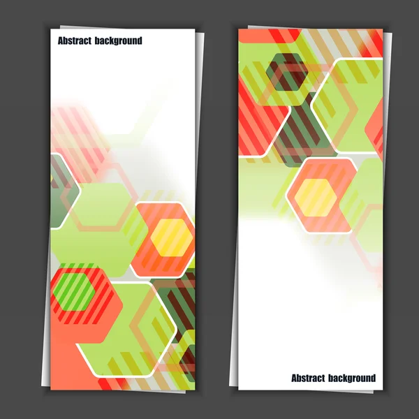 Conjunto de modelos de banner com fundo abstrato . — Vetor de Stock