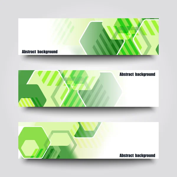 Set banner sjablonen met abstracte achtergrond. — Stockvector