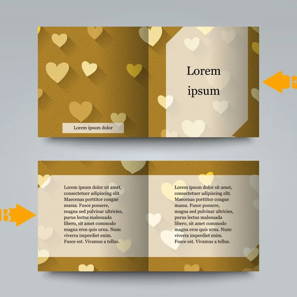 Brochure modello con sfondo amore . — Vettoriale Stock