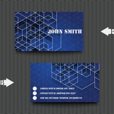 Soyut arkaplanı olan bir kartvizit şablonu. 