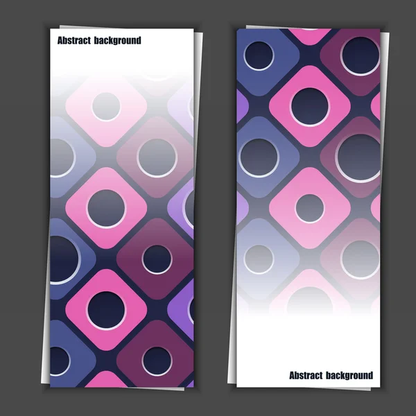 Set banner sjablonen met abstracte achtergrond. — Stockvector