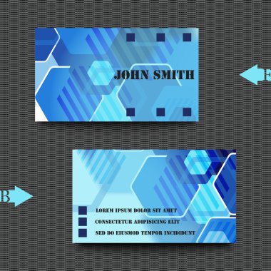 Soyut arkaplanı olan bir kartvizit şablonu. 