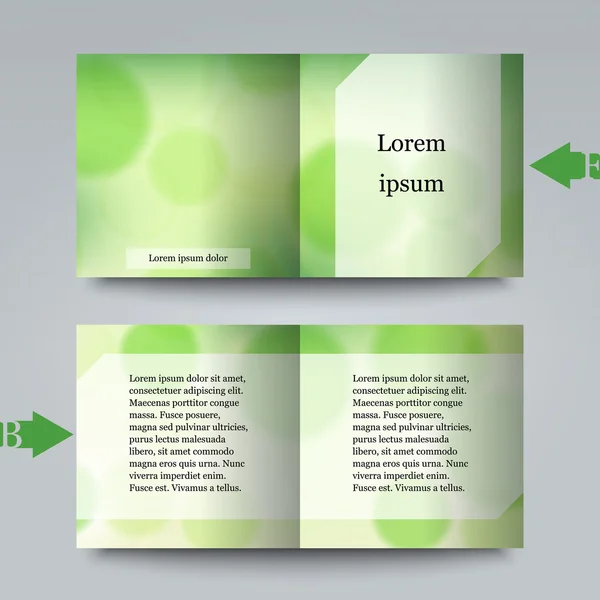 Brochure sjabloon met abstracte achtergrond. — Stockvector