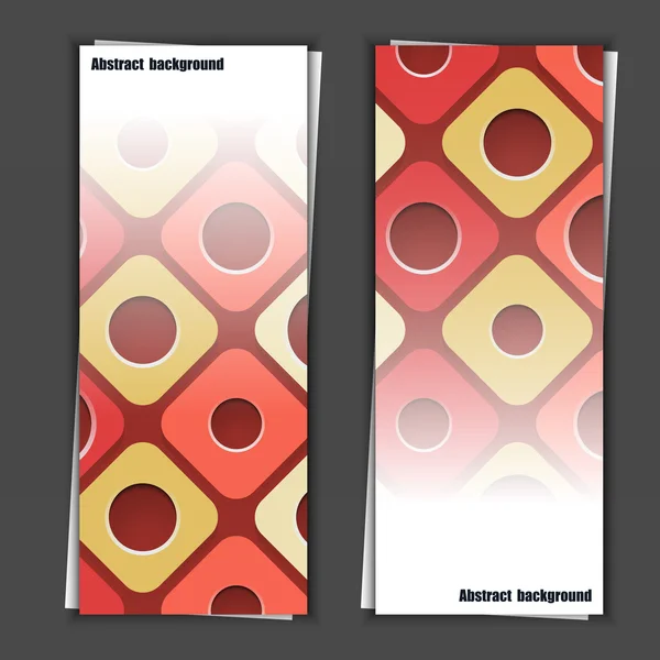 Set banner sjablonen met abstracte achtergrond. — Stockvector