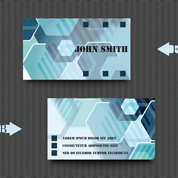 Business card template with abstract background. Royalty Free Stock Illustrations