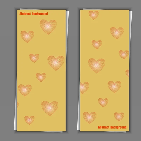 Conjunto de plantillas de banner con fondo de amor . — Vector de stock