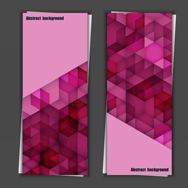 Conjunto de modelos de banner com fundo abstrato . — Vetor de Stock