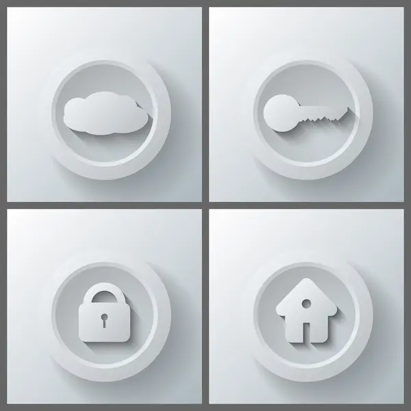 Set of four icons. — Stock Vector