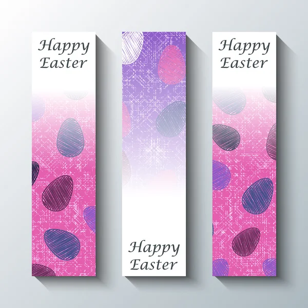 Happy Easter greeting banner. — Stock Vector