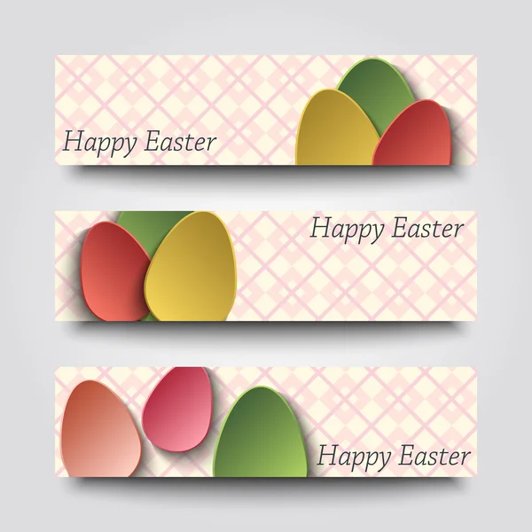 Happy Easter greeting banner. — Stock Vector