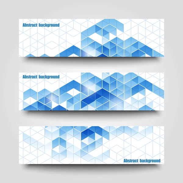 Set banner sjablonen met abstracte achtergrond. — Stockvector