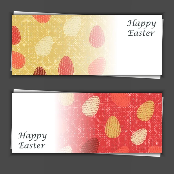 Happy Easter greeting banner. — Stock Vector