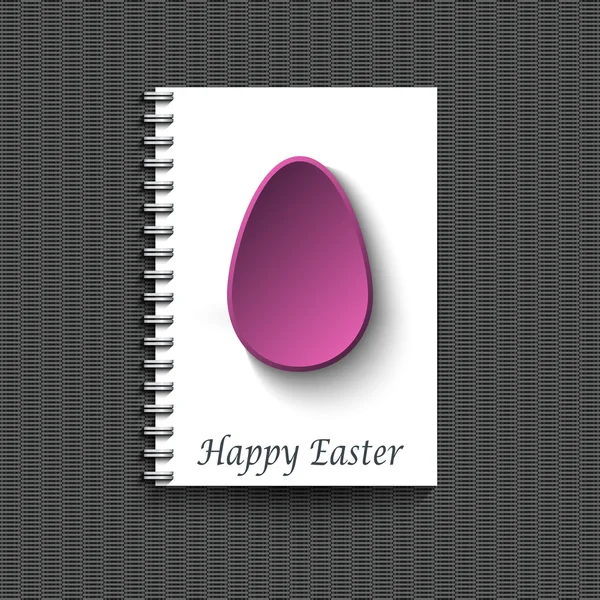 Notepad template with Easter  background. — Stock Vector