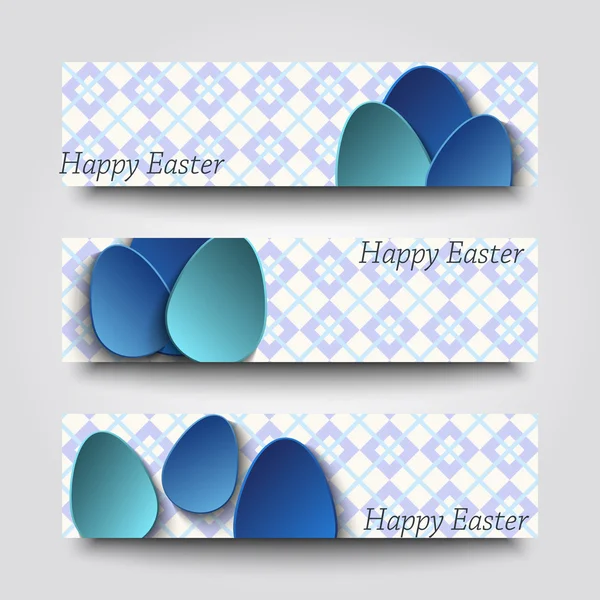 Happy Easter greeting banner. — Stock Vector