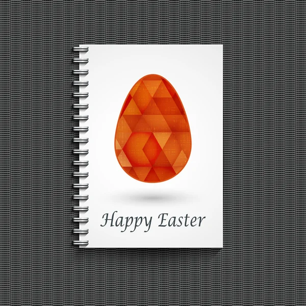 Notepad template with Easter background. — Stock Vector