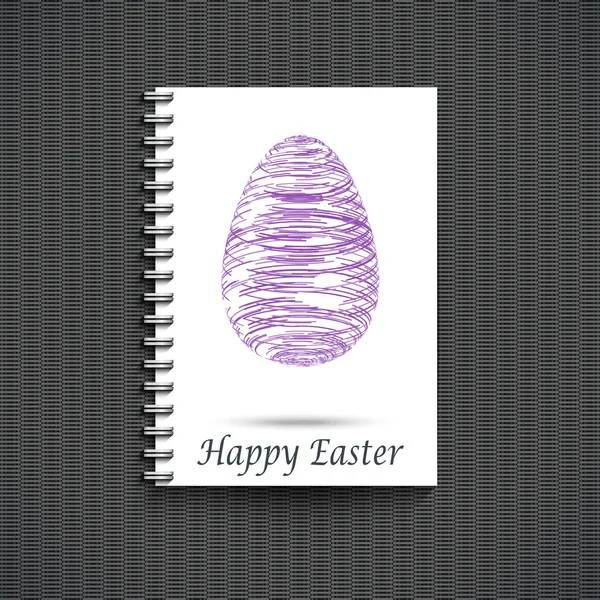 Notepad template with Easter background. — Stock Vector