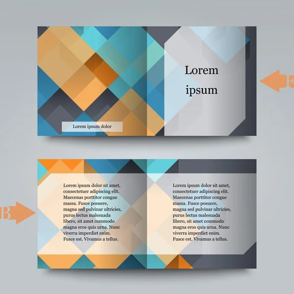 Brochure sjabloon met abstracte achtergrond. — Stockvector