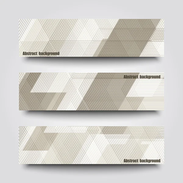 Set banner sjablonen met abstracte achtergrond. — Stockvector