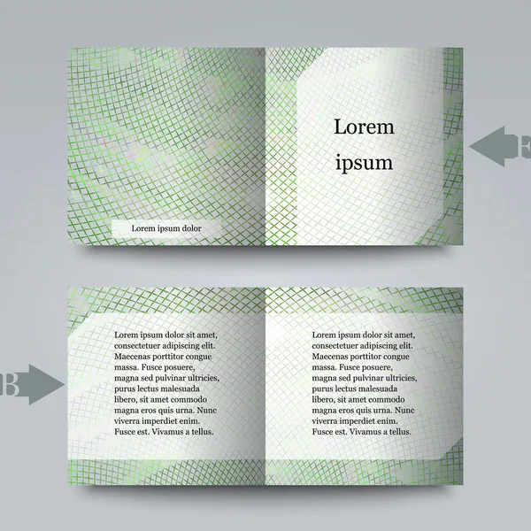 Brochure sjabloon met abstracte achtergrond. — Stockvector