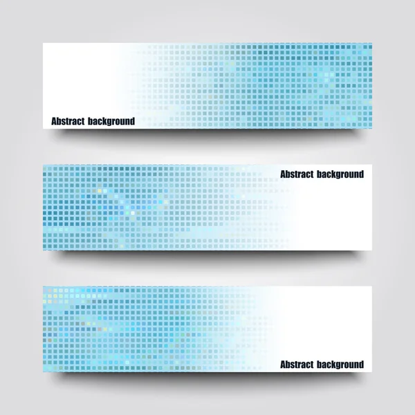 Set banner sjablonen met abstracte achtergrond. — Stockvector