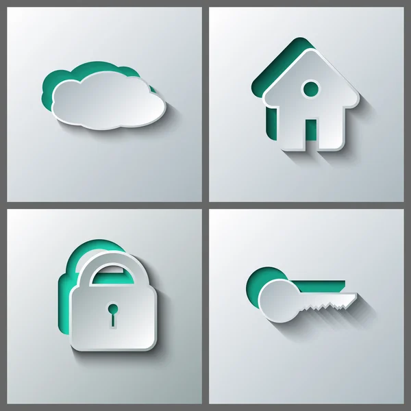 Set of four icons. — Stock Vector