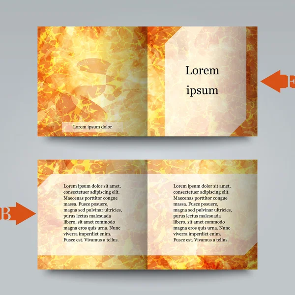 Brochure sjabloon met abstracte achtergrond. — Stockvector