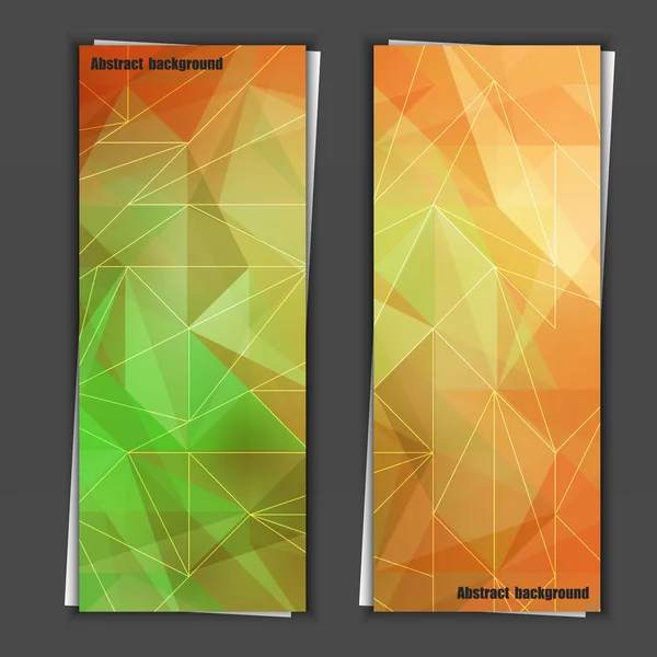 Conjunto de modelos de banner com fundo abstrato . —  Vetores de Stock