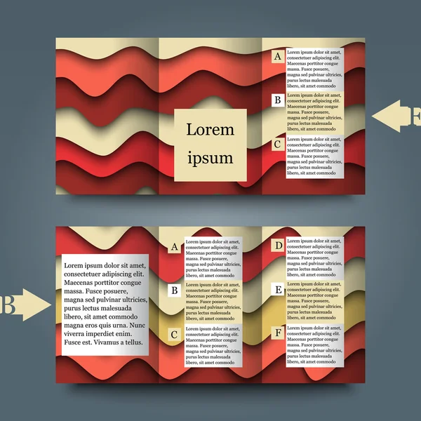 Plantilla de folleto con fondo abstracto . — Archivo Imágenes Vectoriales