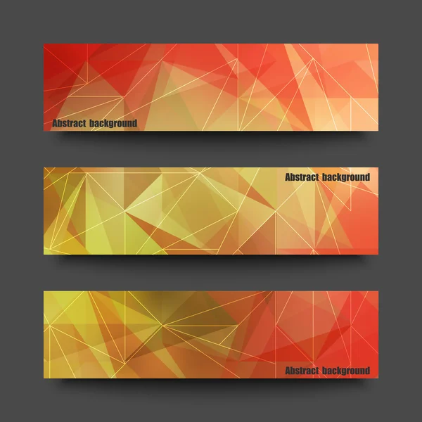 Set banner sjablonen met abstracte achtergrond. — Stockvector