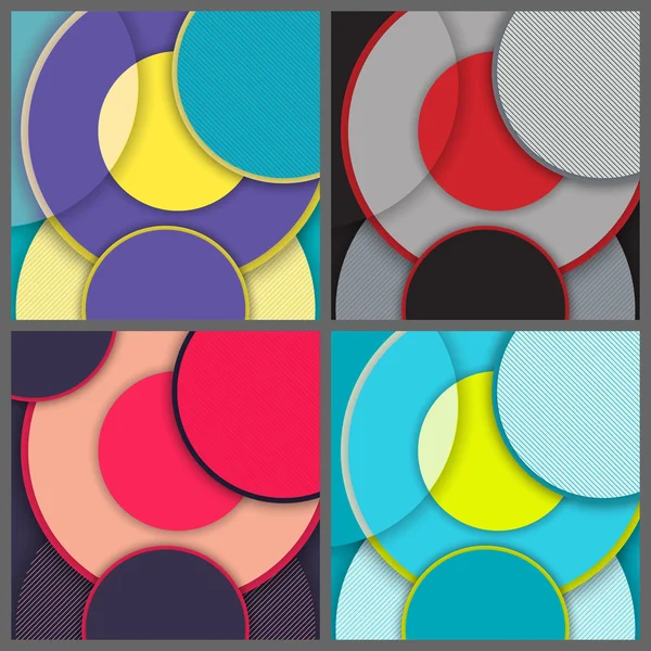 Set of banner templates with geometric pattern. — Stock Vector