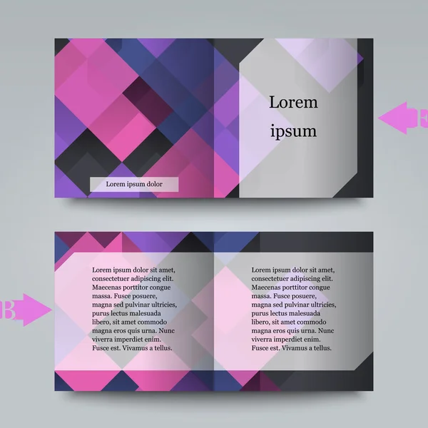 Šablona brožury s abstraktní pozadí. — Stockový vektor