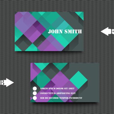 Soyut arkaplanı olan bir kartvizit şablonu.